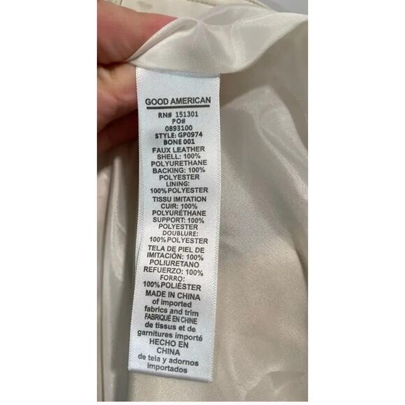 Good American Womens Better Than Leather Beige Shirt Jacket Shacket Size Xl - Picture 5 of 6